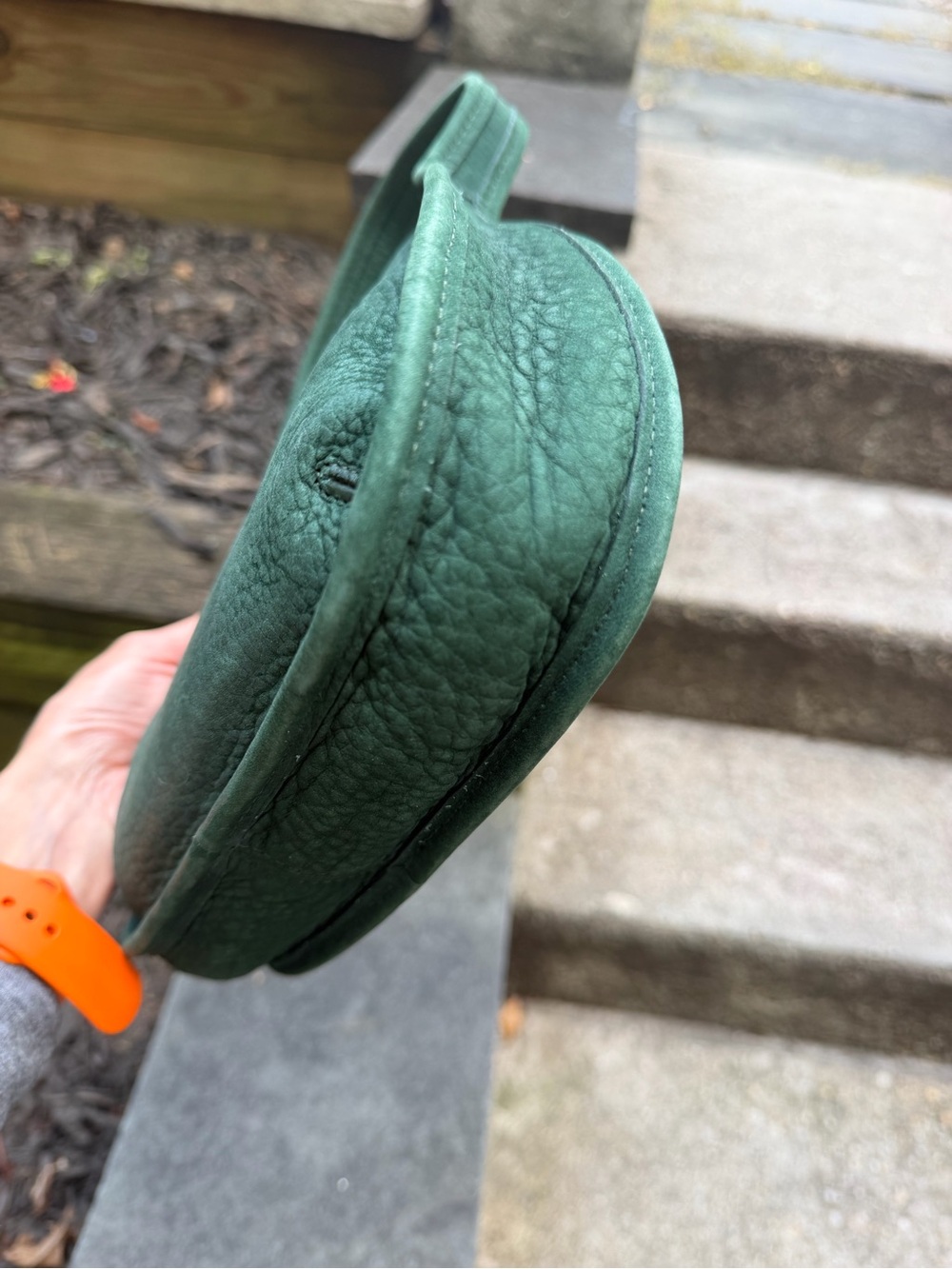 Magnificent vintage Coach Nubuc Shoulder Bag in rare Spruce Green - Picture 5 of 8